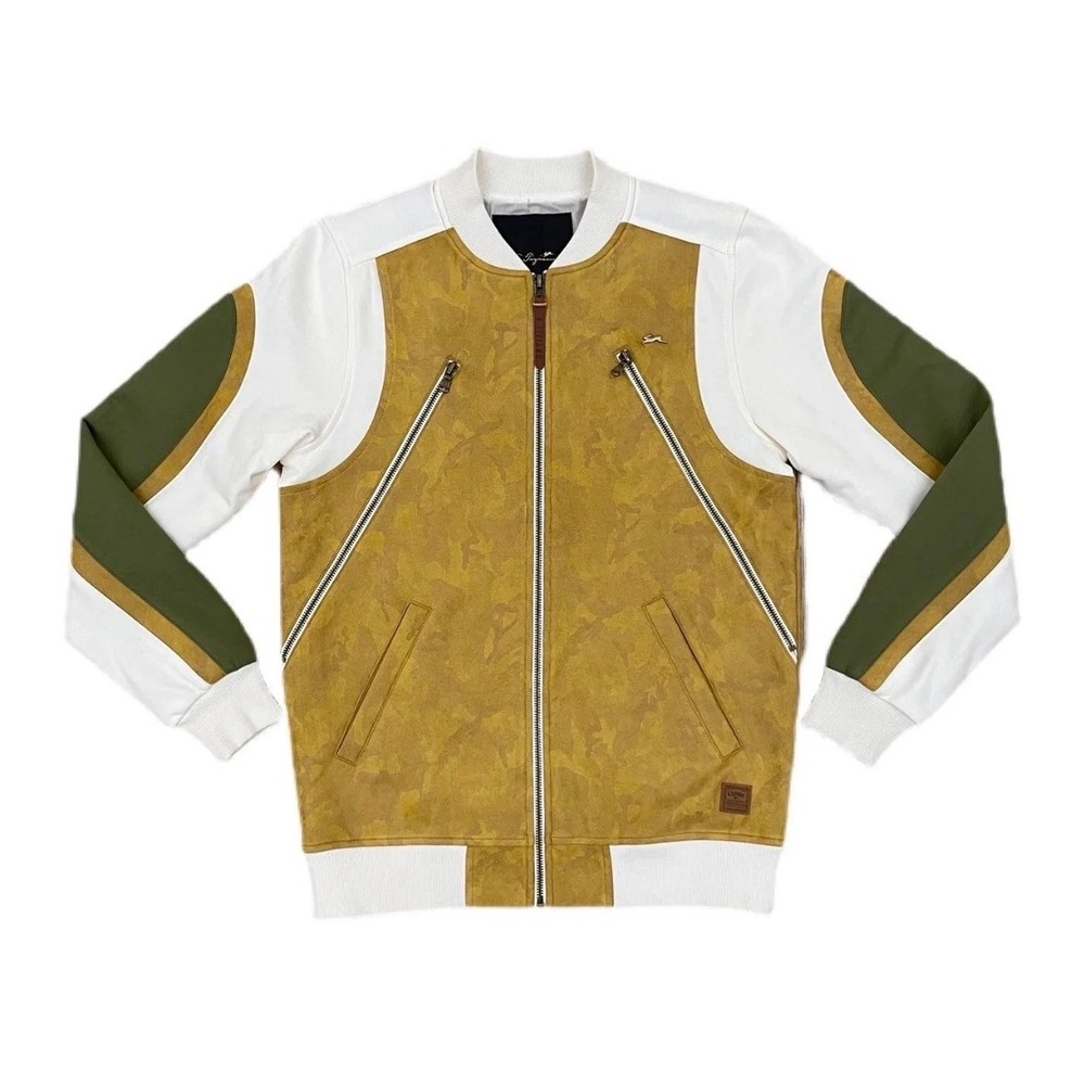 A. Tiziano Mens Arthur Wood 4XL Mustard Premium Menswear‎ Bomber Jacket 4XL